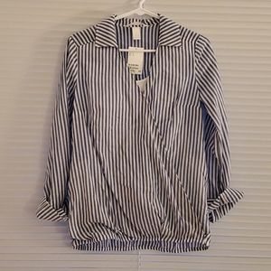 NWT H&M striped maternity blouse